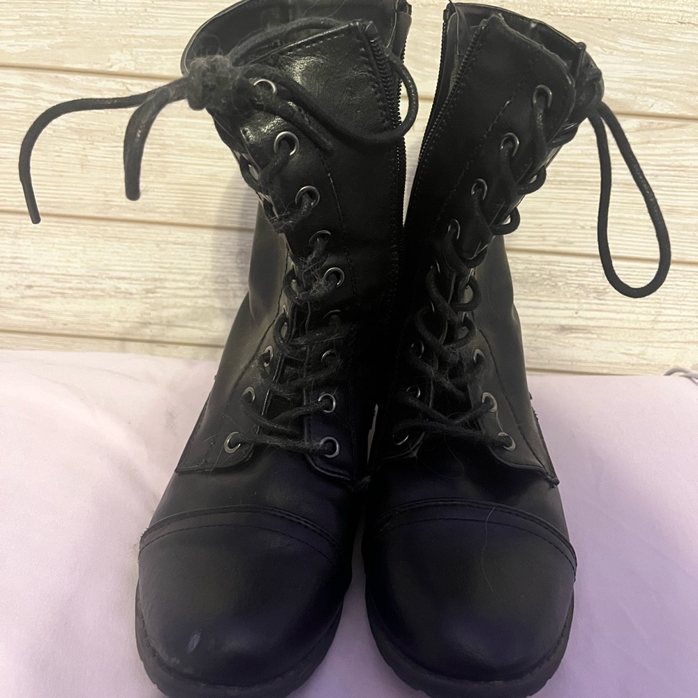 Black Combat Boots for women